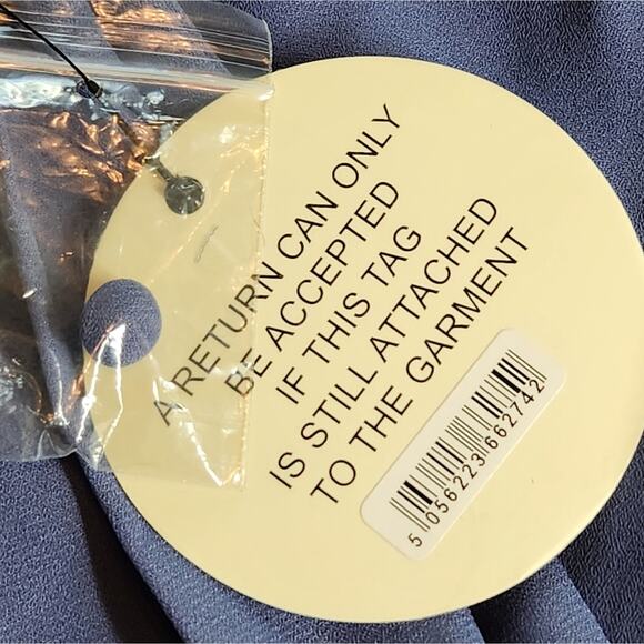 Lindy Bop Bretta tea dress midi blue chiffon size 4 NWT - Picture 5 of 8